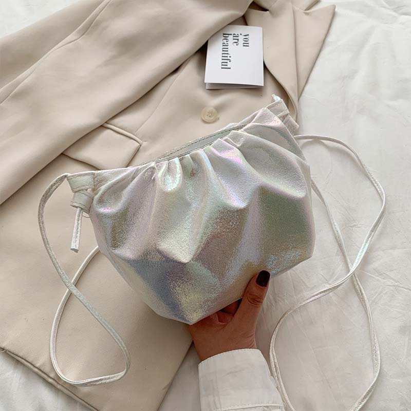 bonbons Laser femmes bandoulière haute rue femme épaule sacs de messager petite fête dames voyage sacs à main et sacs à main: WHITE