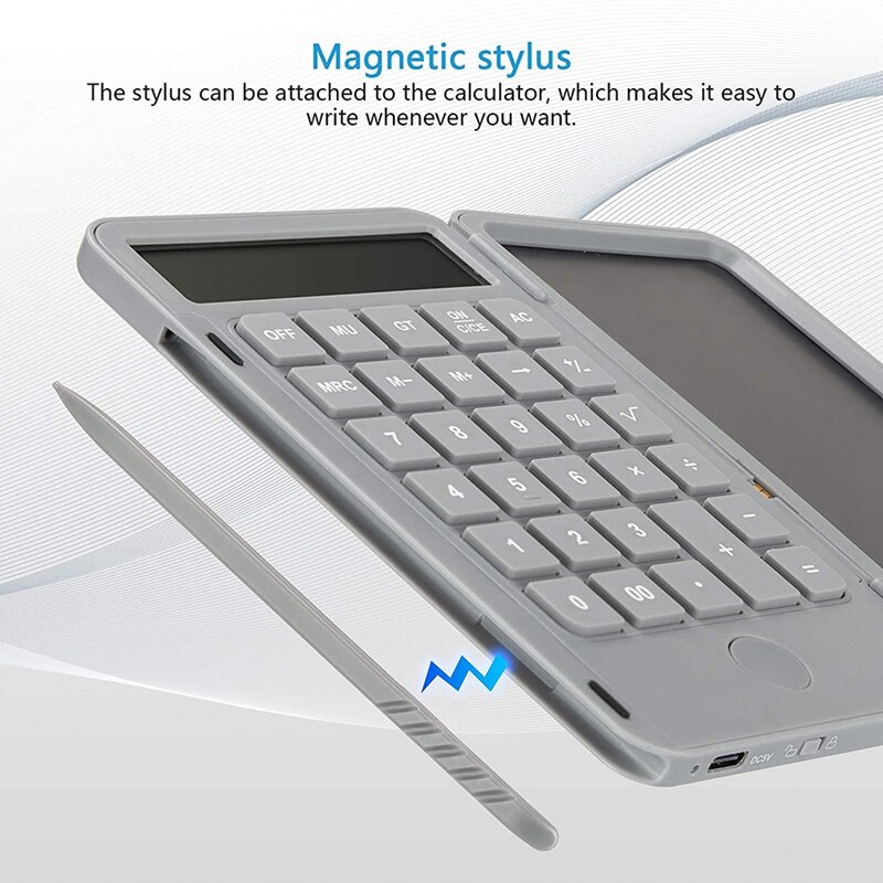 Calculator, Standard Function Desktop Calculator with 6.5 Inch LCD Writing Tablet for Daily and Basic Office