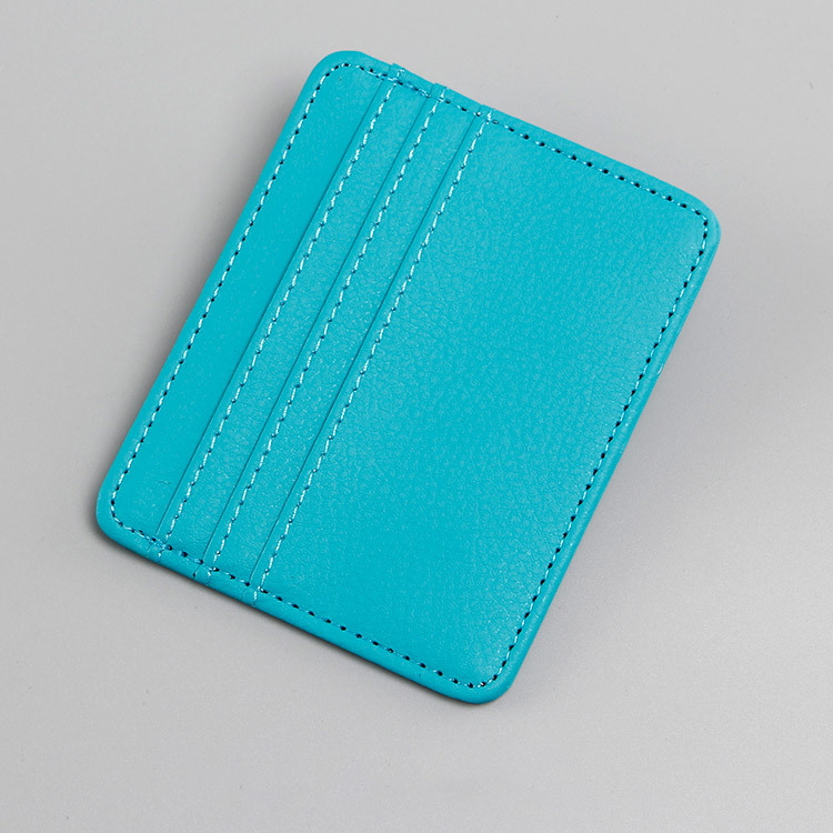 Schlanke, minimalistische Geldbörse, Geldbörsen mit Vordertasche, RFID-Blockierung, Kreditkartenetui für Männer und Frauen: Himmel Blau