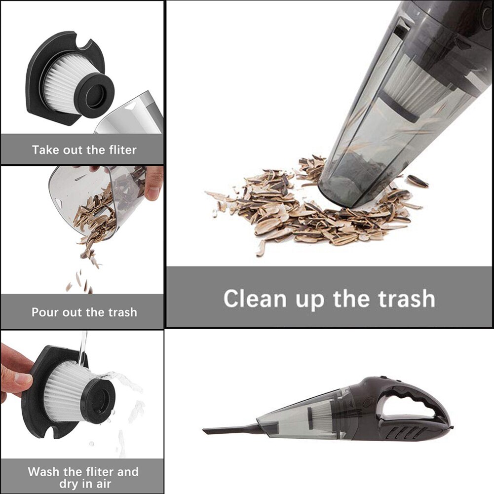 Carro aspirador de pó para carro portátil aspirador portátil 12 v 120 w mini carro aspirador de pó auto handheld aspirador de pó