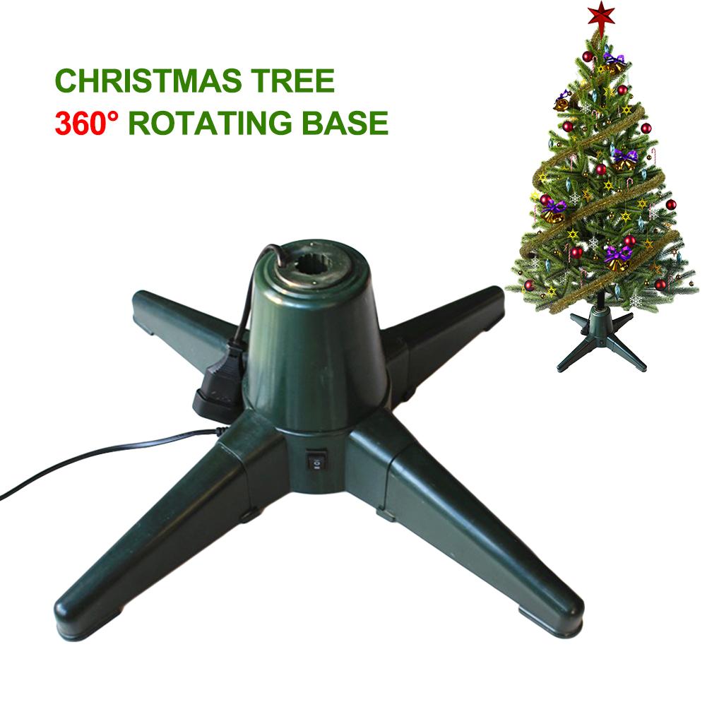 Soporte para árbol de Navidad giratorio eléctrico de 360 grados 3 Base