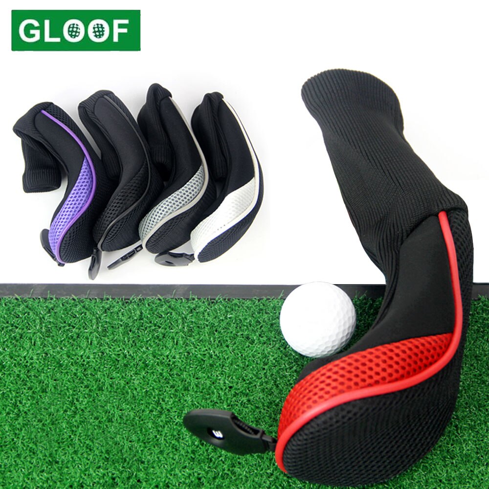 1Pcs Golf Club Head Covers Woods Driver Fairway Mesh Headcovers Men Women with Interchangeable Number Tag