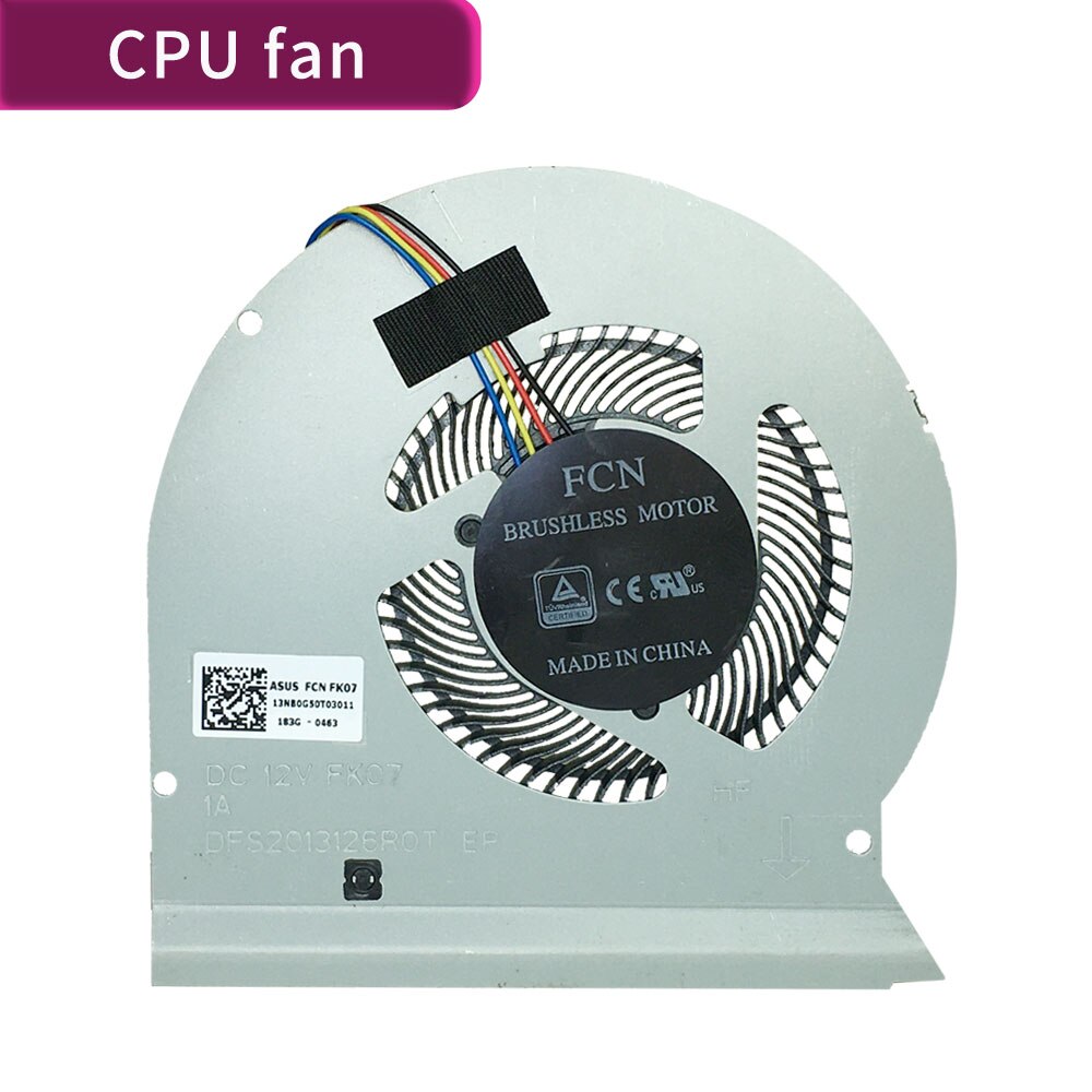 Bærbar udskiftning køler blæser til asus rog strix  gl503vs gl503vm cpu & gpu køle blæser  fk06 fk07 12v: Cpu-blæser