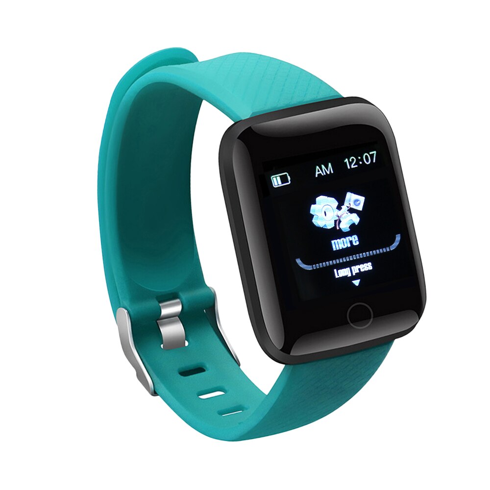 116 PLUS Smart Watch Sport Smart Blood Pressure Monitor Smart Wristband Smart Watch Bracelet Wristband With Silicone Strap: 05 green