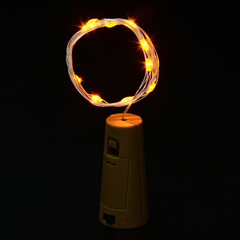 1M/2M/5M/10M/20M Koper Zilver Draad Led String Fairy verlichting Verlichting Voor Kerstboom Garland Wedding Party Decoratie: yellow light / 2M 20 LED