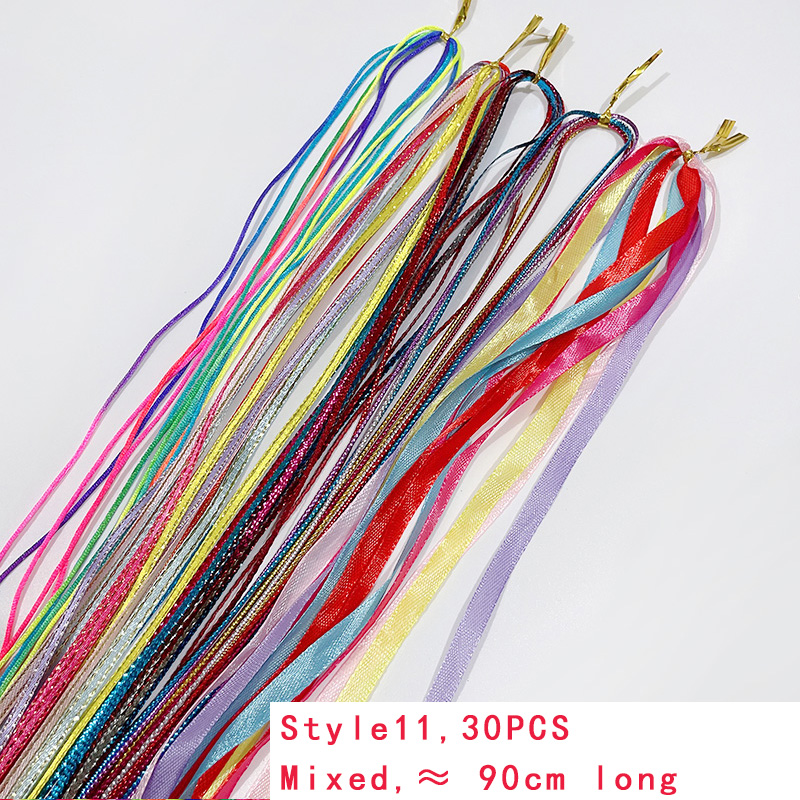 4-30 Uds 90CM gradiente colorido lazo de cuerda para el cabello mujeres sucio trenza cuerda para el cabello Hip Hop diadema niños cinta estilo trenzador: Cobre
