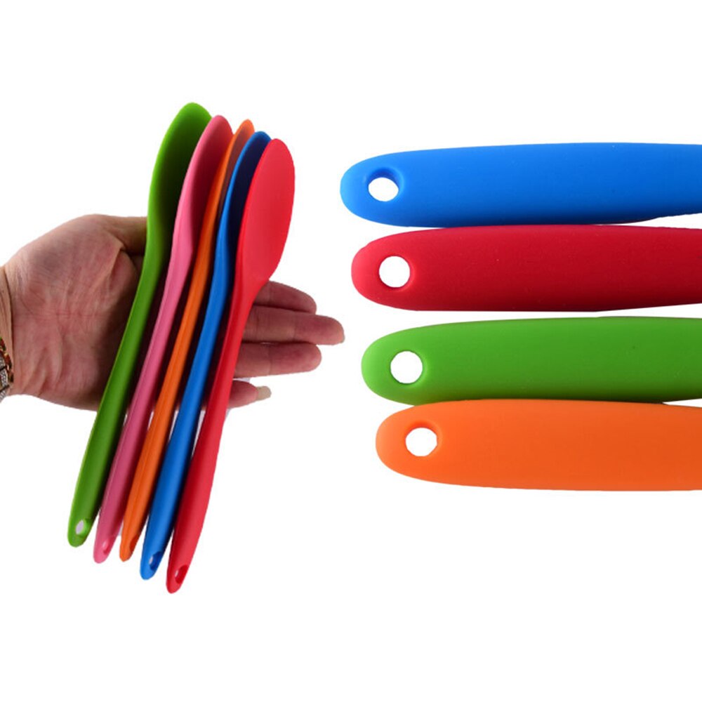 Cake boter spatel siliconen lepel menger lange steel kookgerei servies keuken soepmixer kookgereedschap