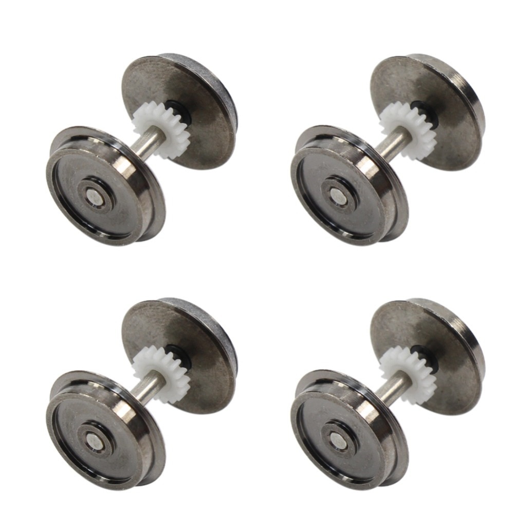 4 PCS 48'' Metal Wheel set without adhesive for Model Train HO Scale DC wheels HP0287 model building kit DIY accessories