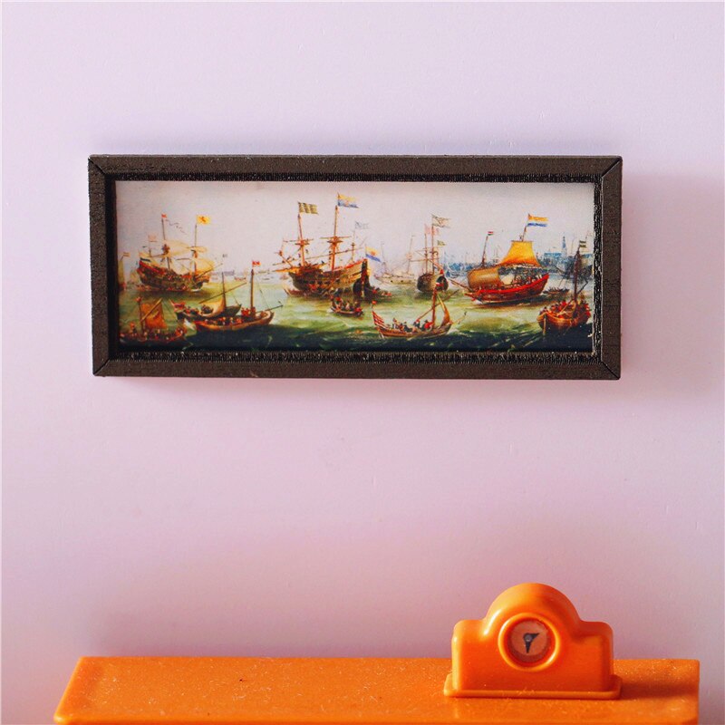 3pcs/set Dollhose Miniature Mini Wall Painting Pretend Play for Bjd OB11,blyth Doll House Living Room Wall Decor Furniture Toys: style8