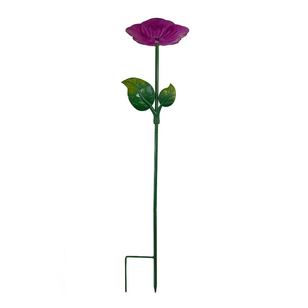 Dispensador de Ração para Pássaros em Formato de Flor de Ferro, Banheira para Pássaros de Grande Capacidade, Prato Durável para Alimentação de Pássaros, Banheira Conveniente para Pássaros no Quintal: exército verde