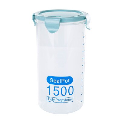 Food Storage Box Plastic Kitchen Food Cereal Grain Bean Rice Storage Box Container Bottle Case Kitchen Organize Tools: 11   1500ml