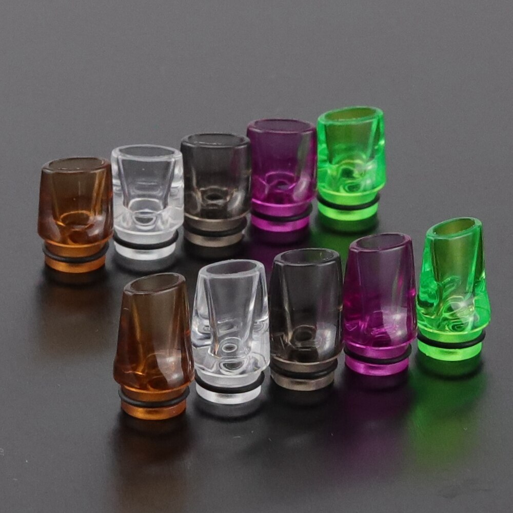 Flat Acrylic Plastic MTL 510 810 Drip Tip MouthPiece DripTip 810 For Atomizer RTA RBA RDA 8 Color