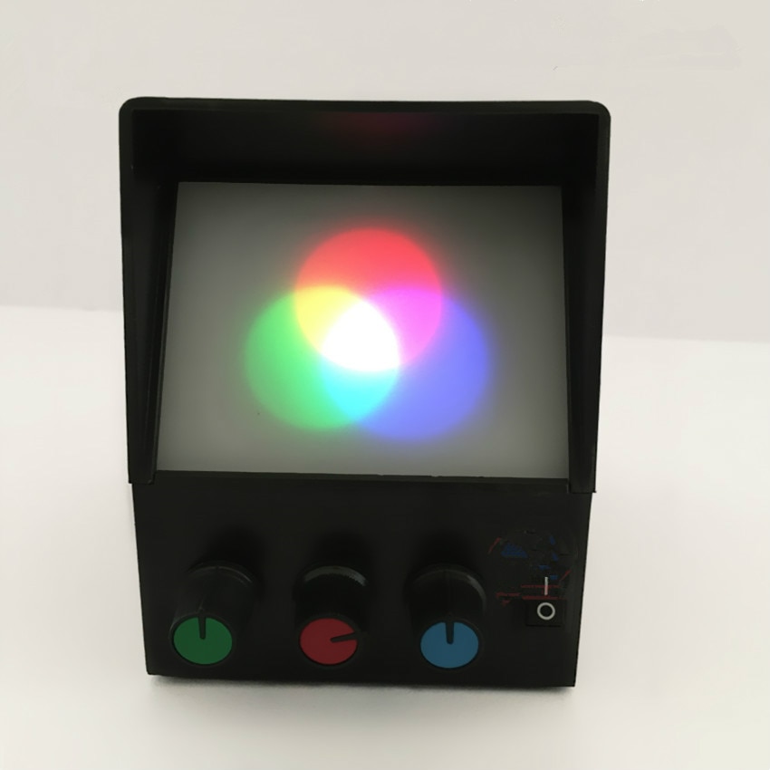 Drie Snthetic Experimentele Apparaat Voor Demonstreren Apparaat Van Optische Fysica Experiment Van Lichtbron Kleur