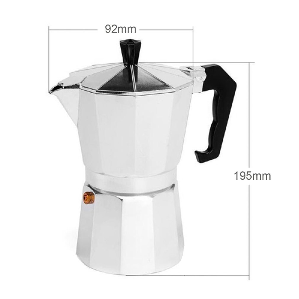 Coffee Maker Pot 3/6 Cups Espresso Pot Aluminum Moka Pot Coffee Maker Moka Espresso Latte Percolator Stove Top