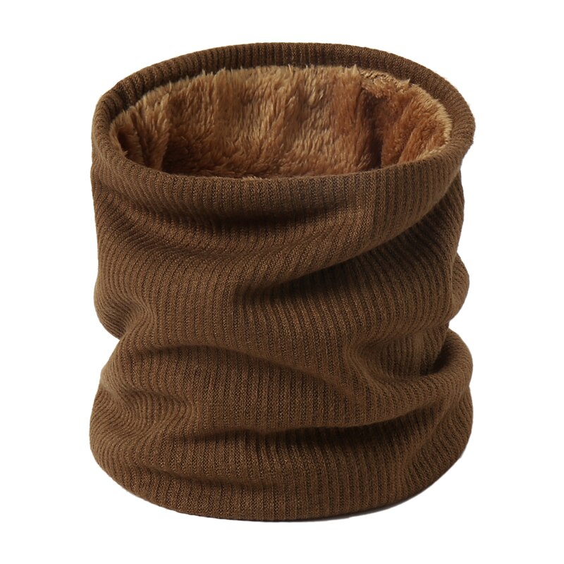 hiver femmes écharpe tricot foulard dame foulards anneau femme foulard cachemire imitation peluche hommes masque col écharpes: Brown