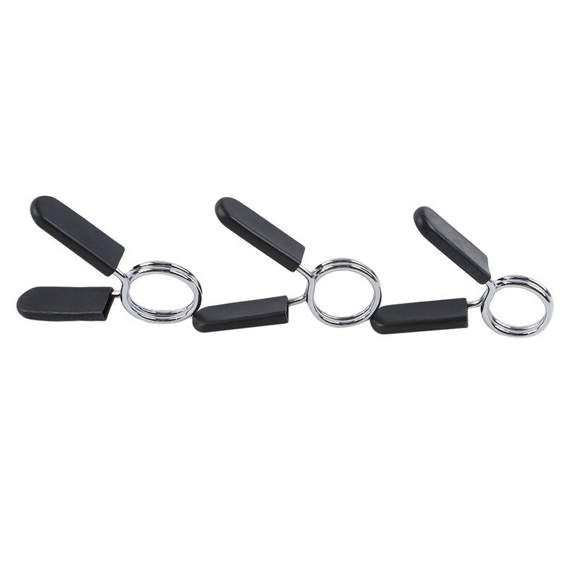 1 Set 25/28/30 Mm Barbell Clamp Spring Collar Clips Gym Weight Dumbbell Lock Standard Lifting Kit Barbell Lock