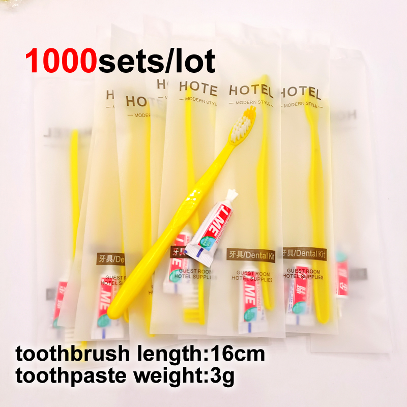 Suministros para hotel, viaje, Kit Dental, cepillo de dientes desechable, juegos de pasta de dientes, embalaje independiente al por mayor