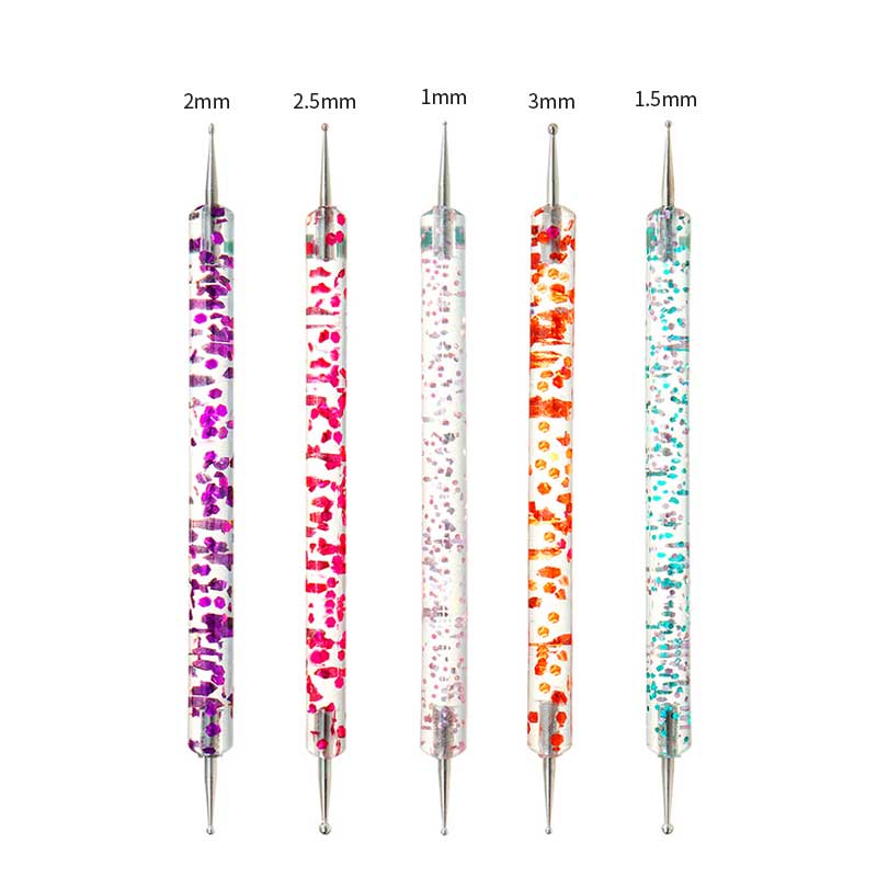 5/7/8 Stuks Nail Art Liner Tekening Pen Brush Diy Uv Gel Nail Lijn Strepen Schilderen Pen acryl Handvat Manicure Tool 7/9/11/15/20Mm: pattern 16