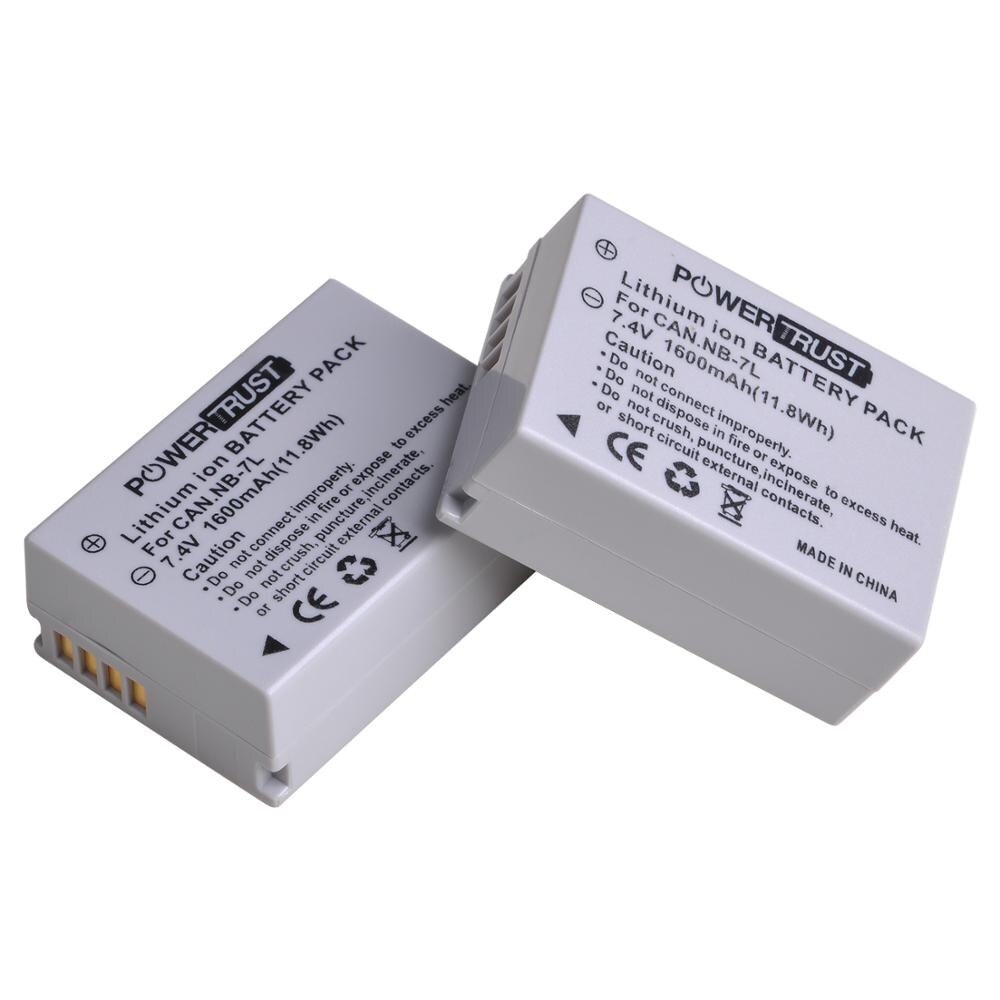 NB-7L NB7L 1600mAh batterie Rechargeable et LED chargeur USB pour Canon PowerShot G10 G11 G12 SX30 est appareil photo numérique: 2Battery
