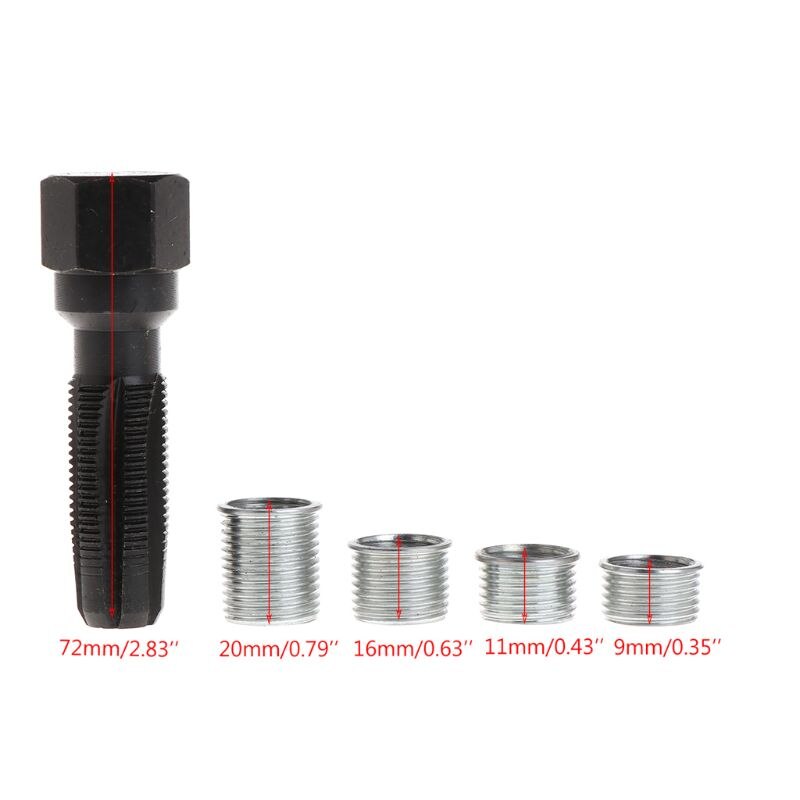 kit di inserti per alesatore per utensili per rubinetti di riparazione per rifilare la candela da 14mm
