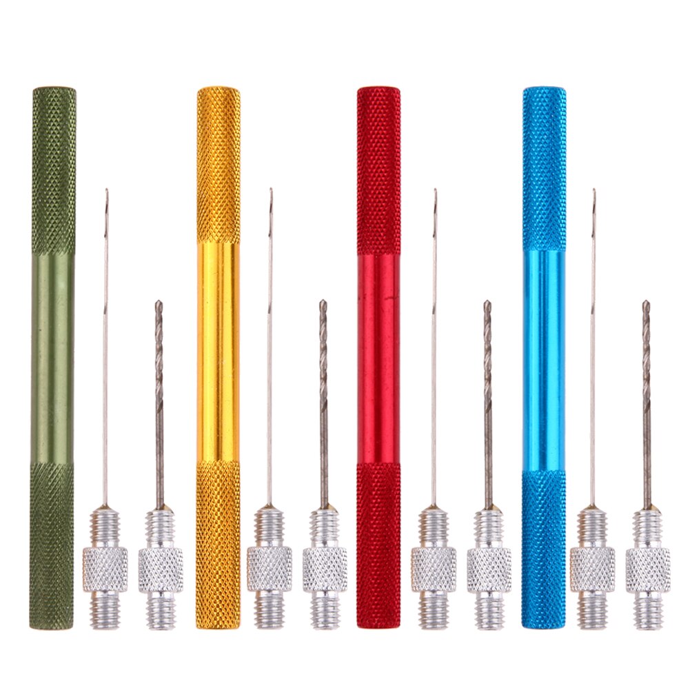 Fishing Bait Drilling Needle Suit Aluminum Alloy Drill Hook Rig Needle For Fishing Multiple Function Tackle Baiting Tool