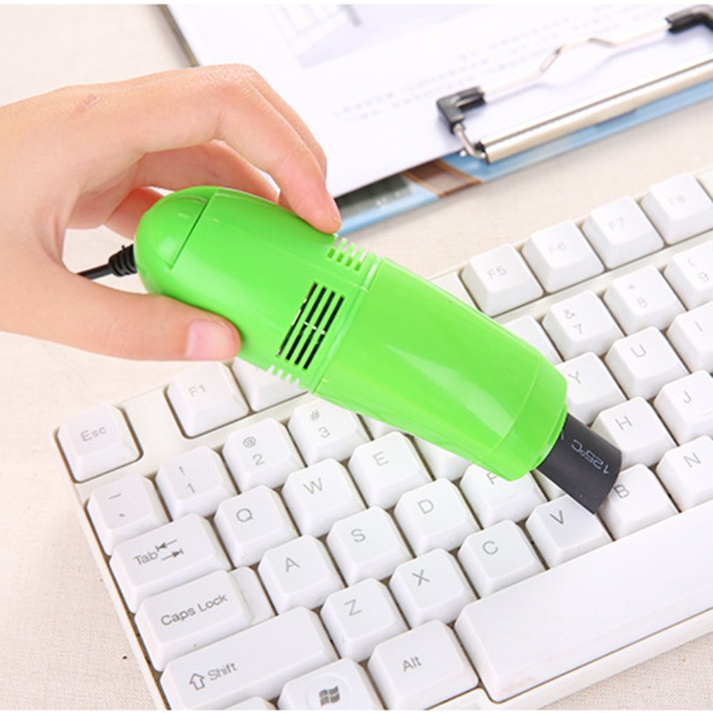 Mini Computer Vacuum USB Keyboard Cleaner PC Laptop Brush Dust Cleaning Kit Vaccum Cleaner Computer Clean Tools: Green