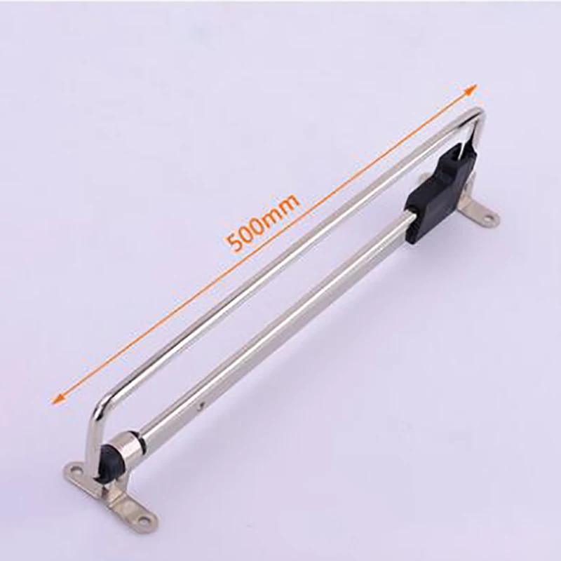 Stainless Steel Retractable Wardrobe Rail Clothes Hanger Towel Coat Racks Adjustable Closet Rod Rail Organizer Rack: 500mm