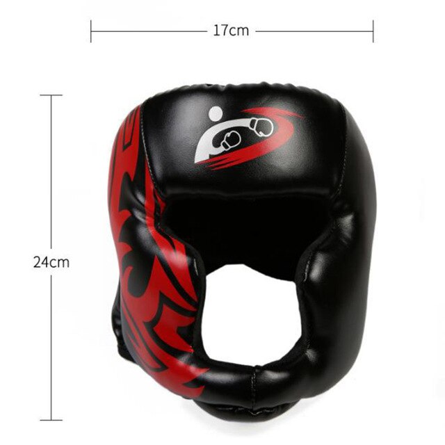 KickBoxing Headgear Head Guard Face Helmet MMA Martial Art Training Protect Gear Competition Headgear: Black