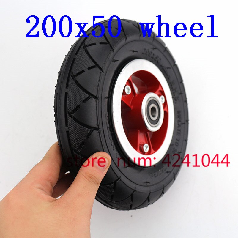 200x50 Electric Scooter Tyre With Wheel Hub 8" Scooter Tyre Inflation Electric Vehicle Aluminium Alloy Wheel Pneumatic Tire