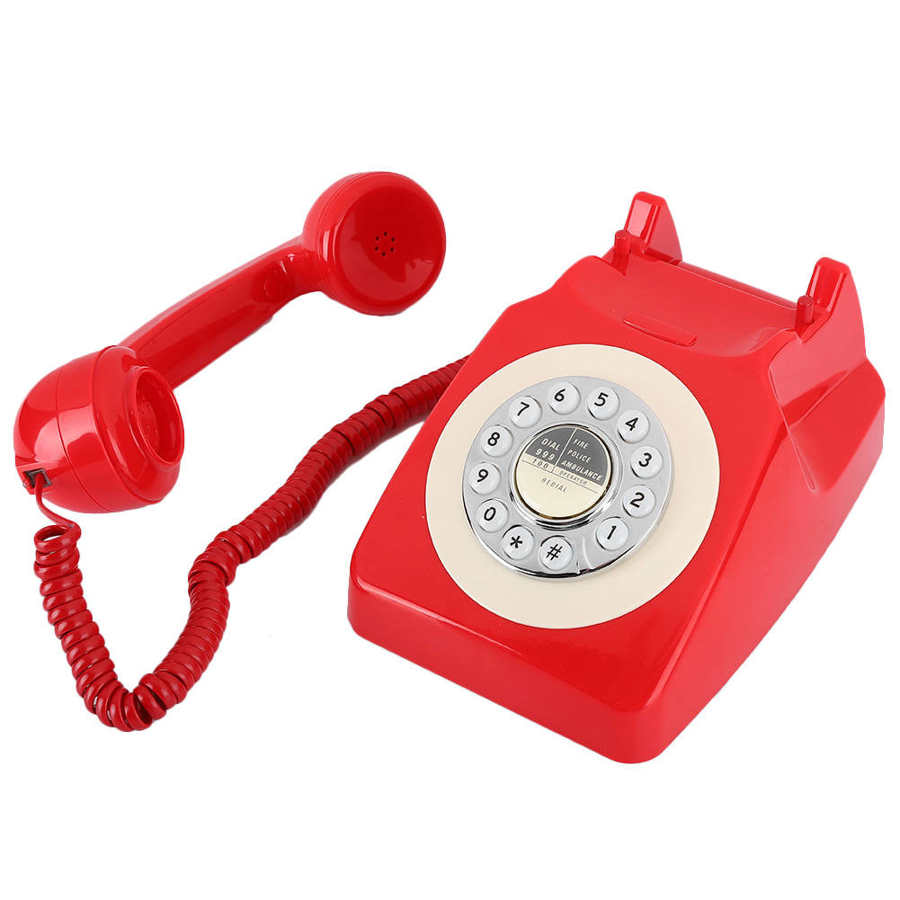 Retro, antikt, telefonhotell, ring opp på nytt håndfri telefon til telefon
