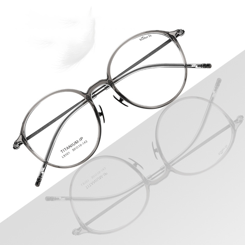 Gafas redondas Retro de titanio puro para mujer, montura ultraligera para miopía, montura decorativa óptica, gafas para ordenador, novedad de 2024