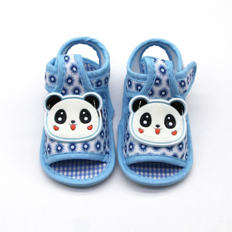 Sandálias Da Menina do bebê Sapatos de Bebê Bonito Panda Lona de Algodão Da Menina do Menino de Verão Sandálias Sapatos de Bebê Sandálias de Praia 0-18 mês