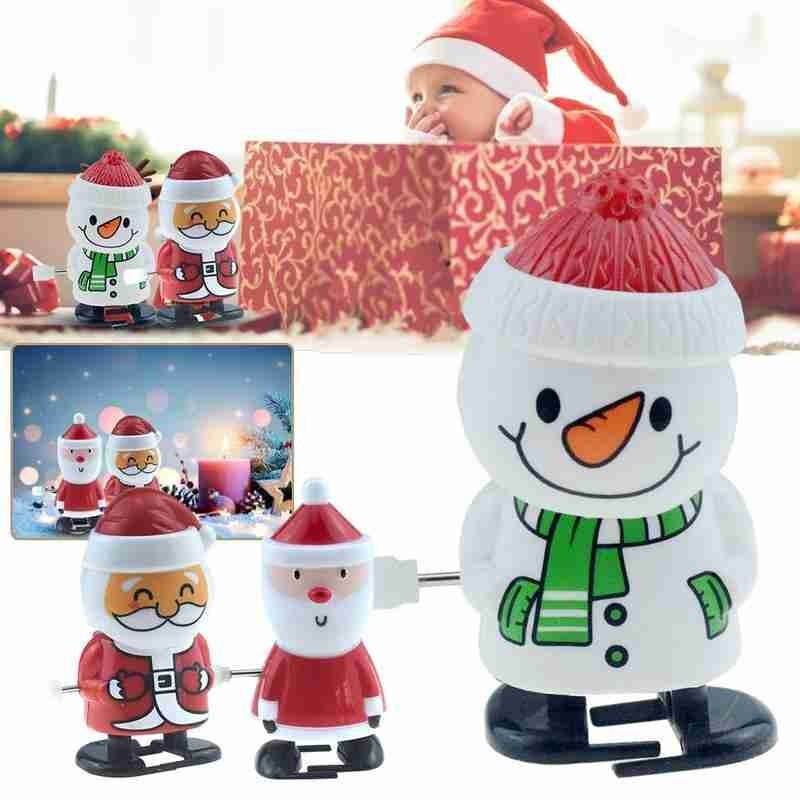 1pc schattige opwindbare kerstfiguren, kerstmodel, kerstman met hoofdschuddend speelgoed, feestartikelen