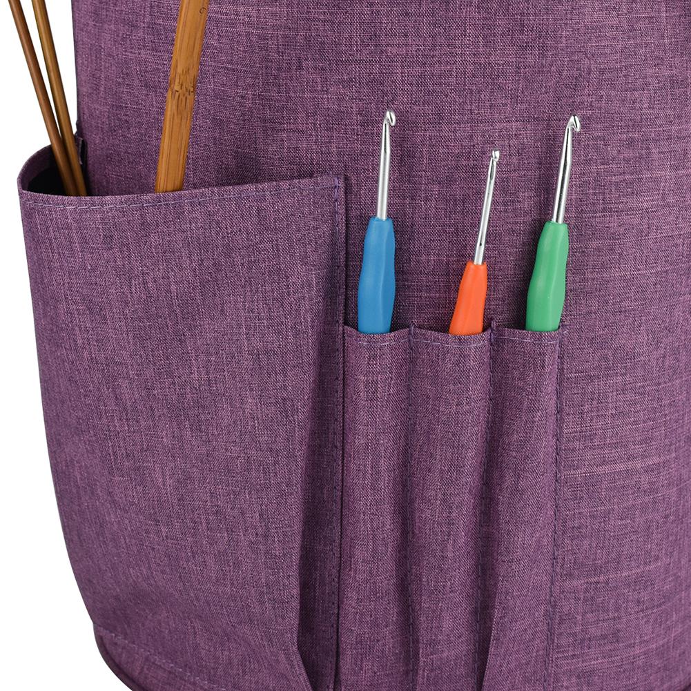 Knitting Bag Portable Yarn Storage Bag Tote for Wool Crochet Hooks Knitting Needles Sewing Supplies Set DIY Household Organizer