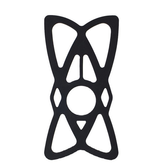 Motorfiets Fiets Telefoon Houder Elastische Siliconen X Web Grip Telefoon Mount Band Elastische Rubber Fietsen Navigatie Telefoon Vaste Band: Black