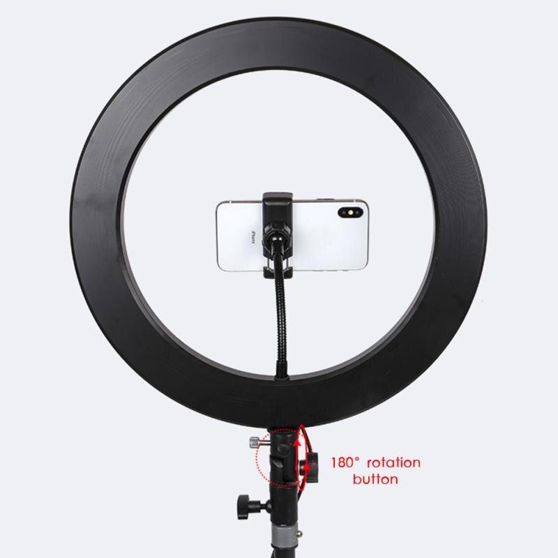 36cm 3-Licht Farbe LED Ring Licht Universal- 18W 5600K Dimmbare praktisch Live Stehen Füllen licht Für Podcast Live Video