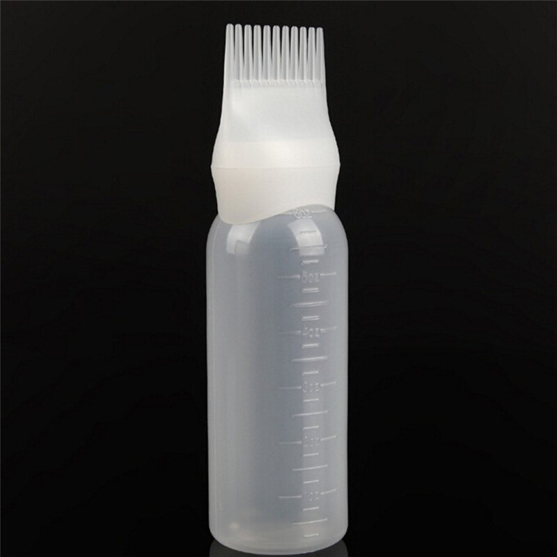 Bouteille de teinture pour cheveux vide avec applicateur brosse de distribution Salon de coloration des cheveux bouteilles de teinture outil de coiffure 120ML: WT