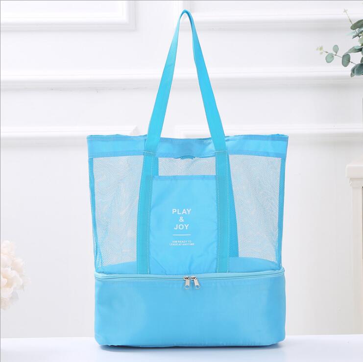 Women Swimming Bag Rucksack Handbags Dry Wet Shoulder Bag Multifunctional Beach Pool Pouch Mesh Bag for Picnic Swimming Travel: Blue