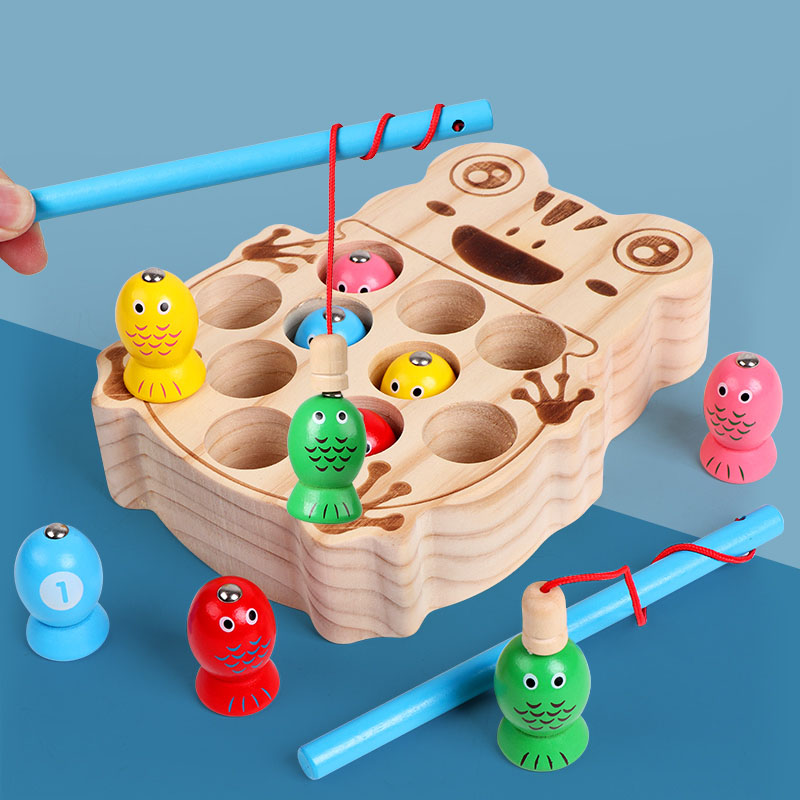 Vissen Speelgoed Voor Meisjes Kinderen Spel Houten Magnetische Vissen Game Early Learning Educatief Speelgoed Voor Kinderen Verjaardagscadeautjes