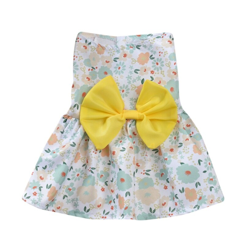 Dog Dress Summer Dog Clothes for Small Dogs Floral Princess Dress Chihuahua Wedding Dresses Cats Puppy Clothes For Dogs: e / S