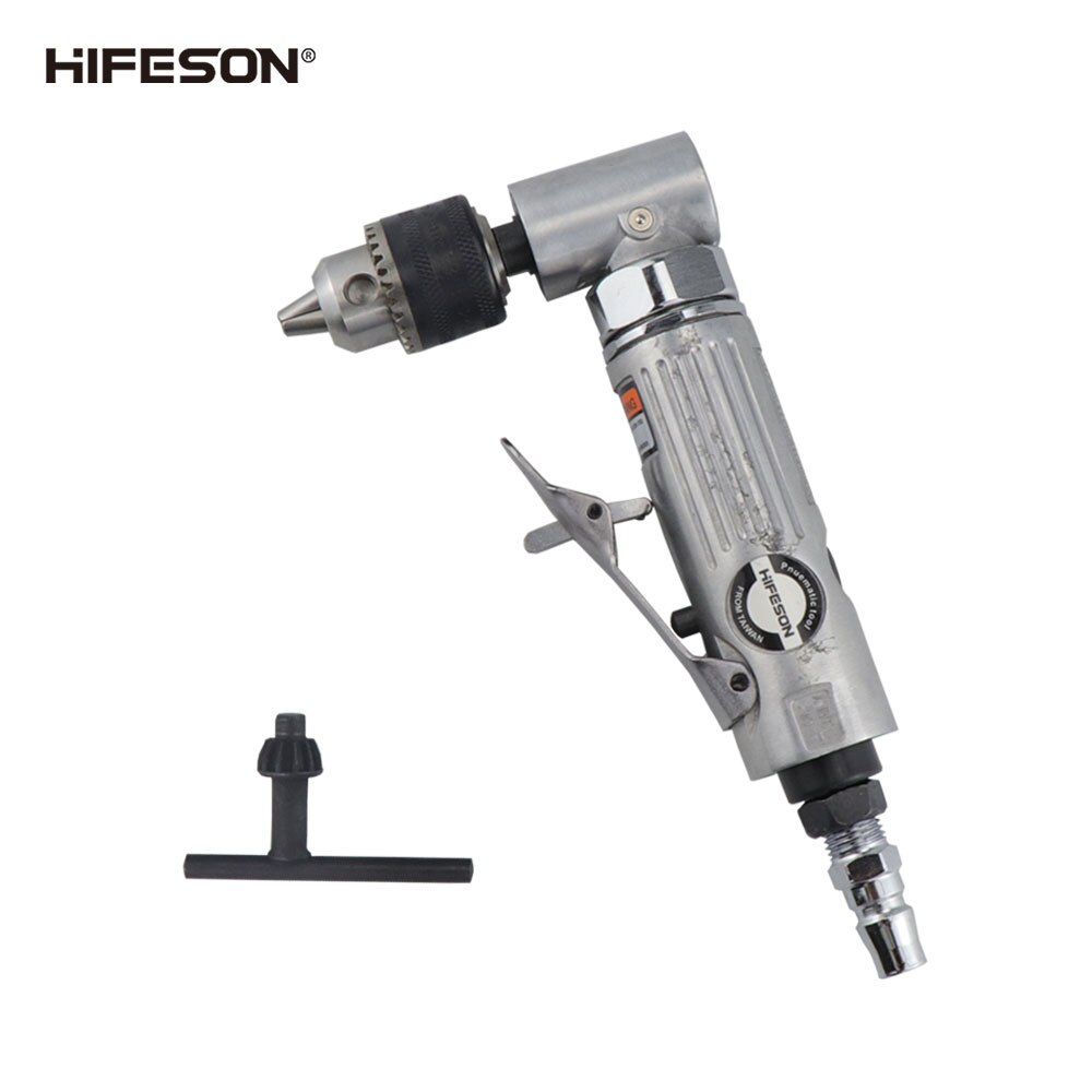 Elleboog Pneumatische Boor 1 / 4 "Vooruit En Achteruit Speed Reguleren Gear Roeren Boormachine Slijper 0.5-6.5Mm: Default Title