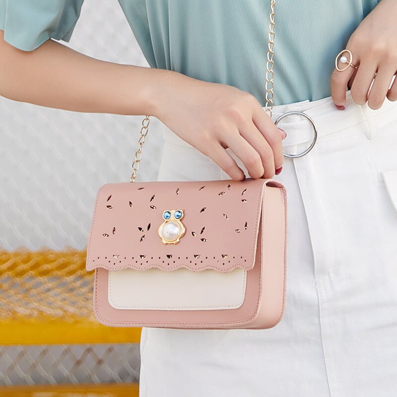 Crossbody Bag for Women Chain Mini Shoulder Bag Casual Small Messenger Bag Womens Cutout Handbags Purses Envelop Bags