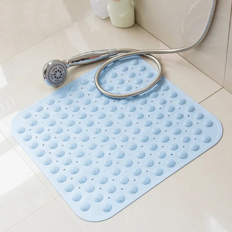 Rubber Material Bathroom Anti-slip Mat Shower Room Floor Mat Home Bathroom Waterproof Foot Pad Can Massage Anti-fall Mat: color 3 / About 50x50cm