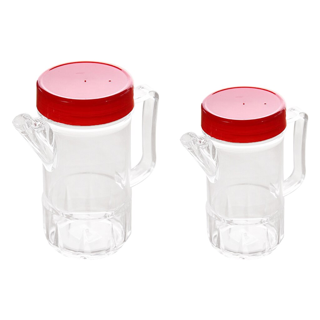Opakowanie 2 akrylowych butelek z oliwą z oliwek i octem Cruet 500ml/360ml pojemnik