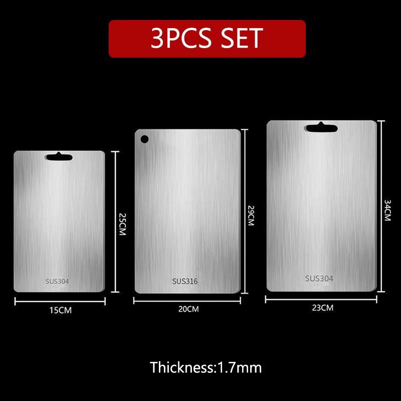 Stainless Steel Cutting Board Chopping Board Kneading Dough Board for Kitchen for Meat Fruit Vegetables Baby Food Easy To Clean: green