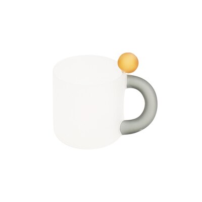 Jelly Beans Fat Mark Cup Glass To Drink Taza Cafe Lovely Ins Manual Color Milk Glass Coffee Cup Lovers: Yellow