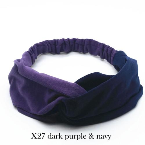 Diademas torcidas de algodón para mujer, diademas elásticas con nudo, bandas para la cabeza deportivas para Yoga, maquillaje, Spa, diadema, vendaje, accesorios para el cabello para niñas: Chocolate
