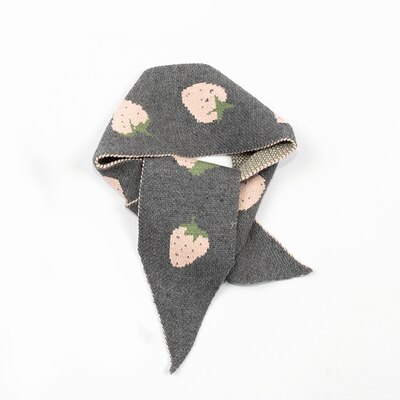 women cute strawberry knitted boa ladies autumn warm lovely decorative neck scarves Korean Japan school girls skinny neckerchief