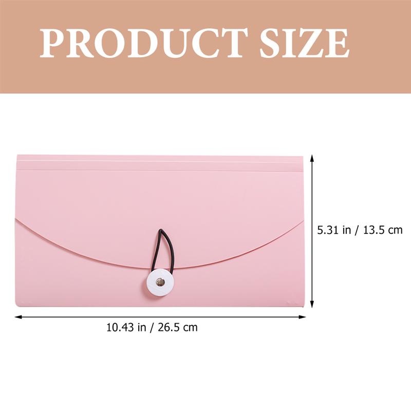 Accordion Bills Folder Portable School Office Receipt Organizer B6 Bills Holder