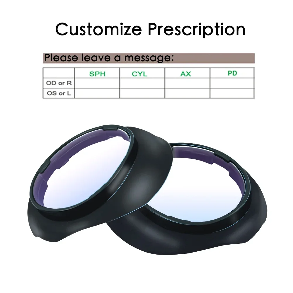 Lentes graduadas VR para Quest 3, lentes para miopía, gafas antiradiación y antiazules, montura de gafas para accesorios Meta Quest 3: Gris